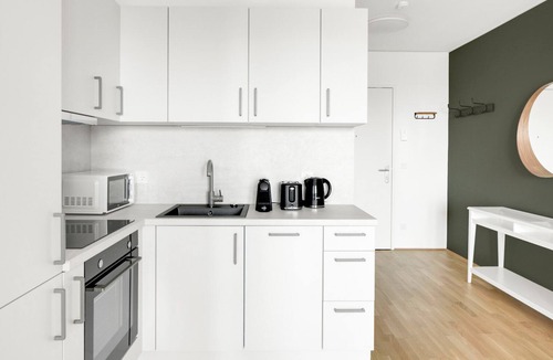 Vienna Apartment | Hip Leopoldstadt 1BR w/Elevator, Balcony & Pool, near U2, by Blueground