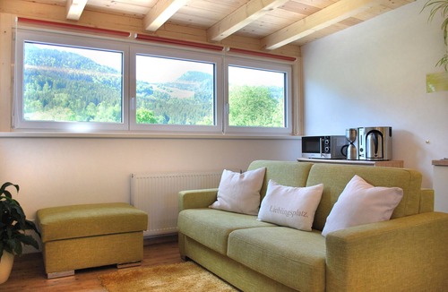 Lofer Apartment | Your studio with a wonderful panoramic view of the Loferer mountains