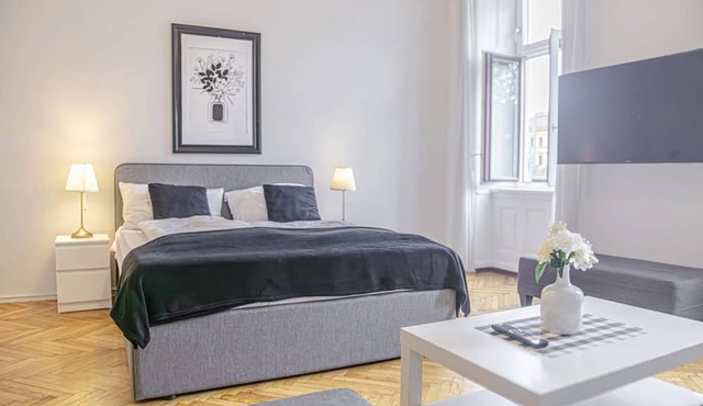 Retro Charm Budget 1BR Apartment near AKH Hospital